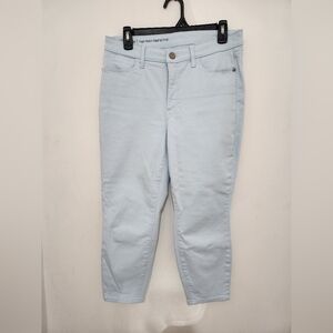 Talbots Flawless High-Waist Jegging Crop In Light Blue. Size 8P Womens.